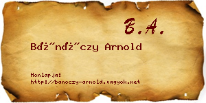 Bánóczy Arnold névjegykártya